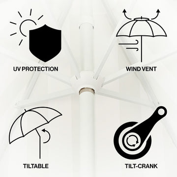 Collins 9 ft. Classic Cottage Tassel Market Patio Umbrella
